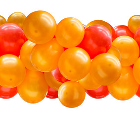 party balloon seamless for line border isolated on white background