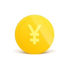 Cryptocurrency. 3d realistic gold coins set on white in different positions .Money isolated on white. Vector illustration.