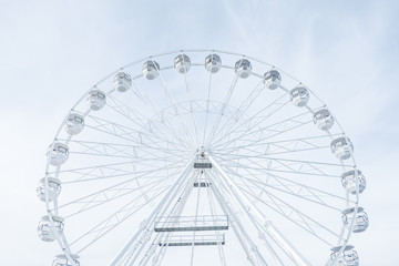 ferris wheel on blue sky