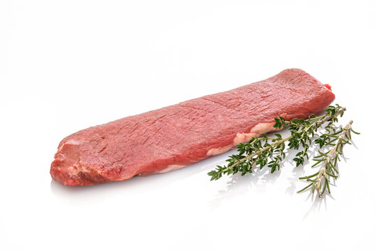 Lammr&uuml;cken Lammfilet roh mit Thymian und Rosmarin