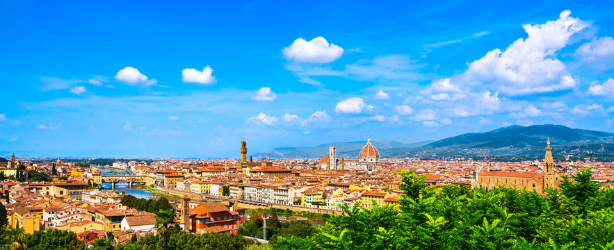 Florence or Firenze aerial cityscape.Tuscany, Italy