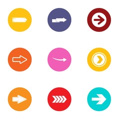 Reversal icons set. Flat set of 9 reversal vector icons for web isolated on white background