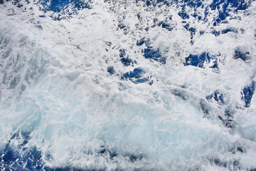 foamy and raging sea water