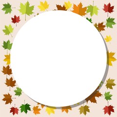 Background with Falling Autumn leaves