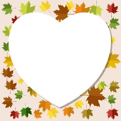 Background with Falling Autumn leaves