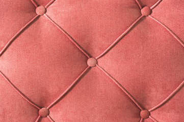 Close-up Furniture fittings - backrest upholstered sofa. Abstract texture design