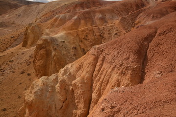 mountains landscape nature landscape view sky air oxygen autumn season grass trees blue yellow sand stone gray brown ridge water river rocks rock blue Altai,Russia open space