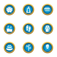 Loosen icons set. Flat set of 9 loosen vector icons for web isolated on white background