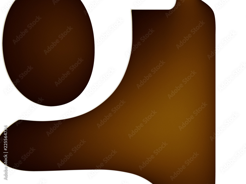 Fototapete 3d illustration of cut letters with the focus on the spaces between the letters