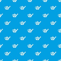 Watering can pattern vector seamless blue repeat for any use
