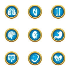 Health insurance icons set. Flat set of 9 health insurance vector icons for web isolated on white background