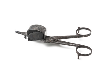 Device for trimming a candle wick, also called a snuffer