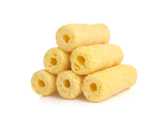 Corn sticks on a white background