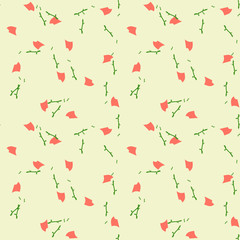 UFO military camouflage seamless pattern in yellow, red and different shades of green colors