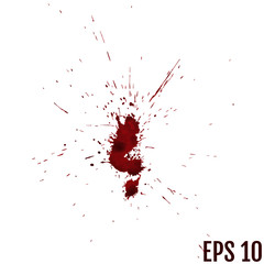 Blood isolated on white, Halloween concept. Vector illustration