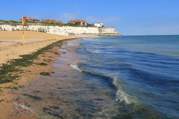 The sandy beach at Joss Bay on the south Kent coast