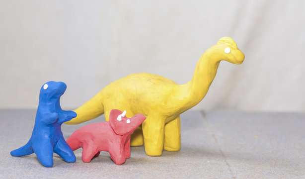 plasticine dinosaurs