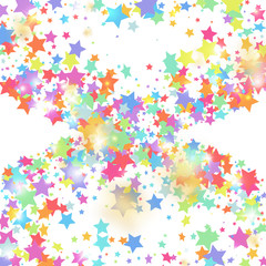 Star falling confetti background.