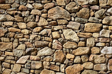 The old vintage stone wall seamless pattern background texture, Spring in VA USA.