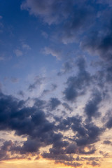 Nuages d'un coucher de soleil