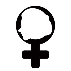 Silhouette of a ribbon. Breast cancer campaign. Vector illustration design