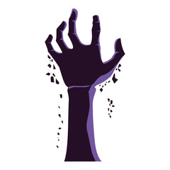 zombie hand halloween icon