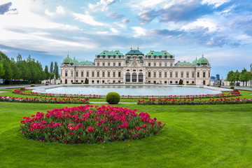 Upper Belvedere palace, Vienna, Austria - obrazy, fototapety, plakaty