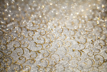 TISSU DORÉ AVEC PAILLETTES