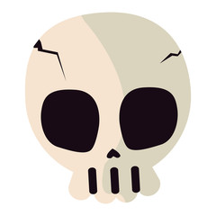 happy halloween skull icon