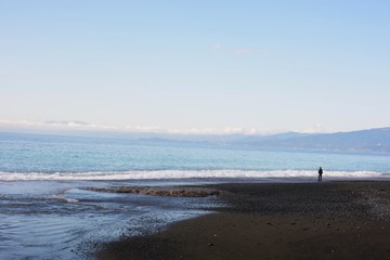 Scenery of early autumn beach
