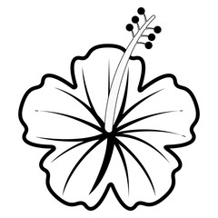 Fototapeta premium Colorful tropical flower icon. Vector illustration design