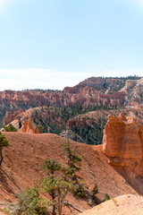 Fototapeta na wymiar Hiker on Ridge in Bryce Canyon