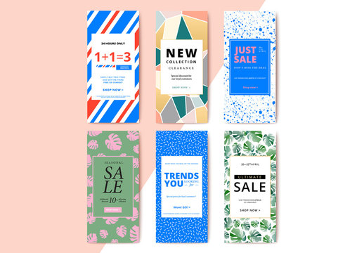 Mobile Sale Banner Layout Set