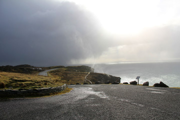 storm over sea