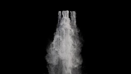 waterfall texture seamless loop, 4k, isolated on black with alpha and separate foam layer