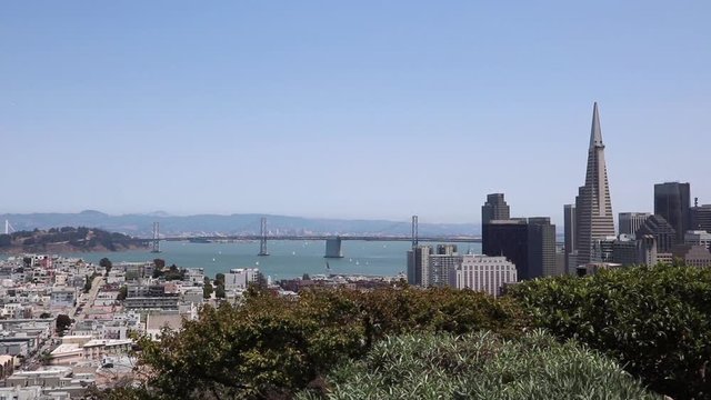San Francisco city, panoramic high view video