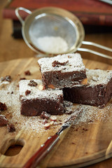 Stack of brownies