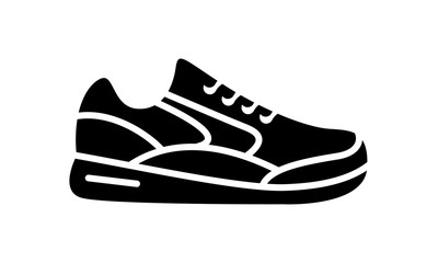 Running shoes icon fitness. Simple style sneaker.