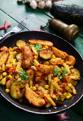 Grilled vegetables from the pan - spanish style