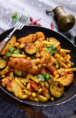 Grilled vegetables from the pan - spanish style