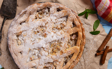 Homemade apple tart