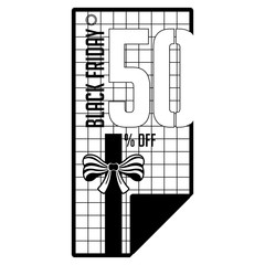 Isolated black friday label. Vector illustration design