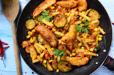 Grilled vegetables from the pan - spanish style