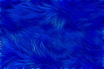 Fototapeta na wymiar Blue fur background, with white stripes. Long hair. Fractal. Abstract illustration.