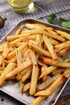 Homemade potato french fries