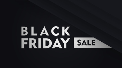 Black Friday Sale label. Vector illustration. 3d letter Design elements for sale banners, posters, cards	