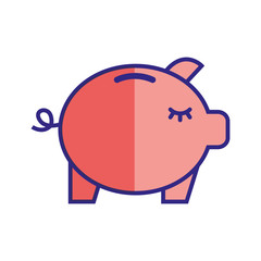 piggy bank security currency isolated image