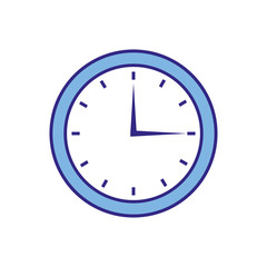 round clock time hour isolated image