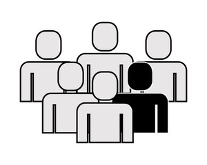 group of people teamwork silhouette