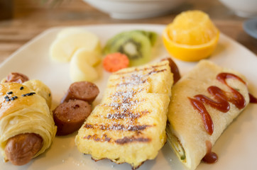 breakfast on the table